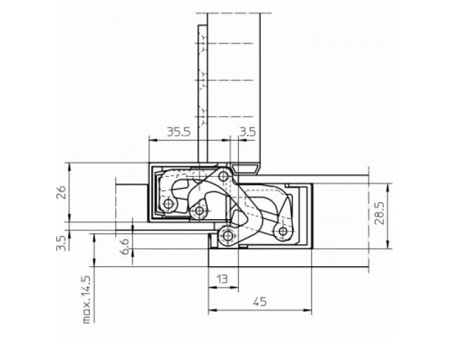 Купить дверную петлю TECTUS TE 380 3D ДО 60 КГ в Минске
