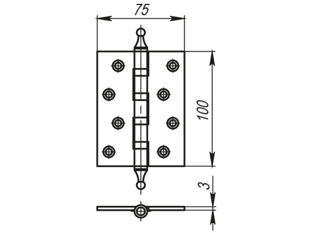 Купить дверную петлю СЕРИЯ 500-A4 в Минске