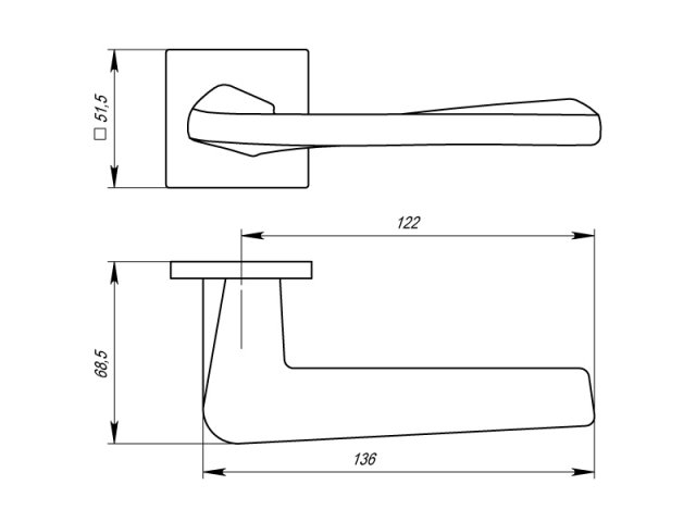 Фото дверной ручки модель TORSO USS от Серия URBAN Slim