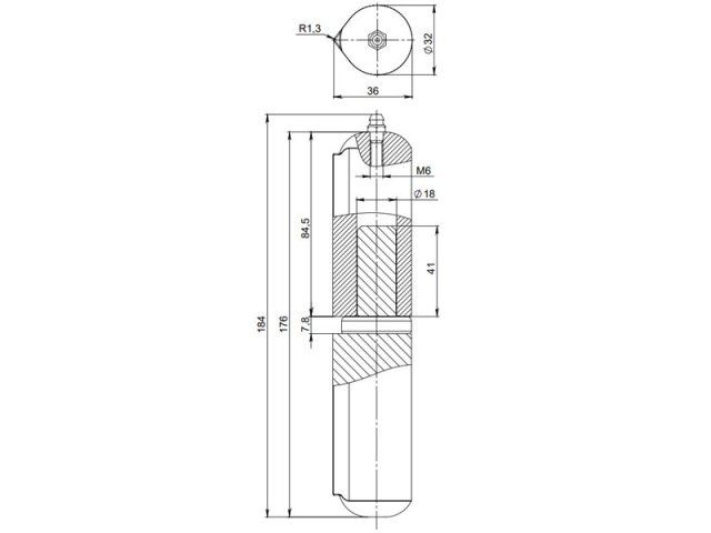 Купить дверную петлю T1 180-32 С МАСЛЁНКОЙ в Минске