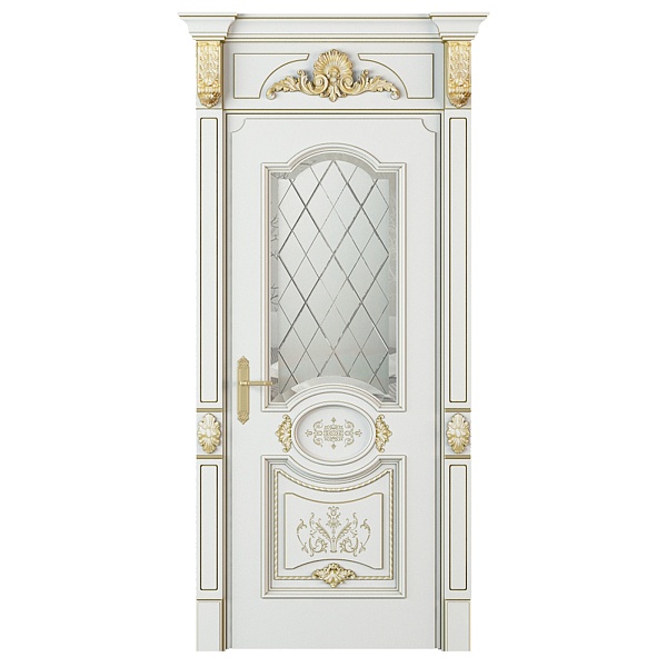 Дверной блок 006-В, капитель 1 (отделка эмаль, патина)