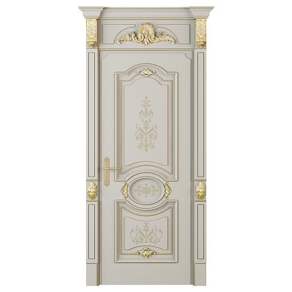 Дверной блок 006, капитель 1 (отделка эмаль, патина)