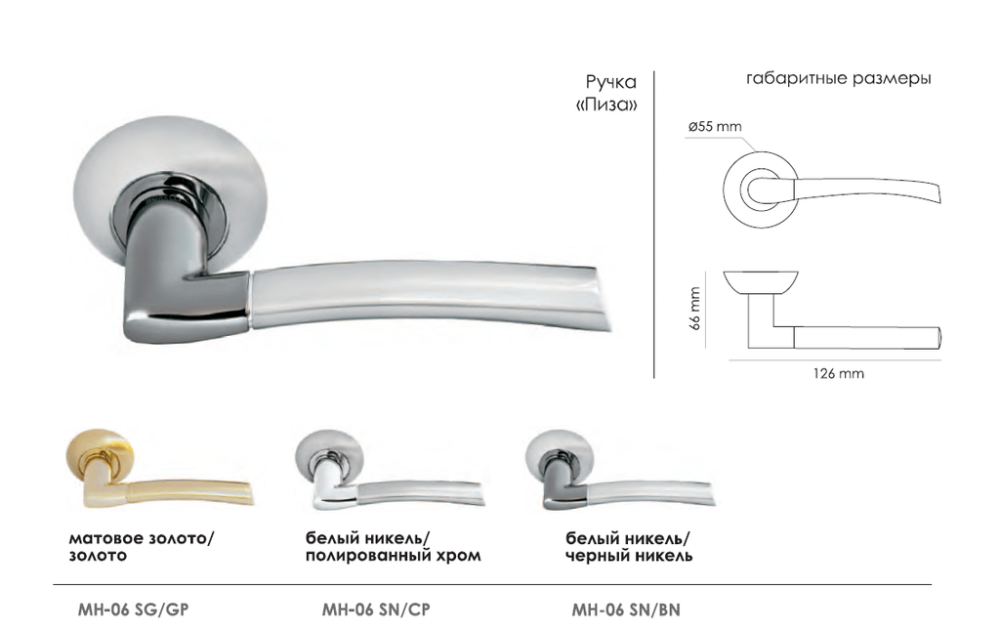 Фото дверной ручки модель DIY MH-06 от Morelli