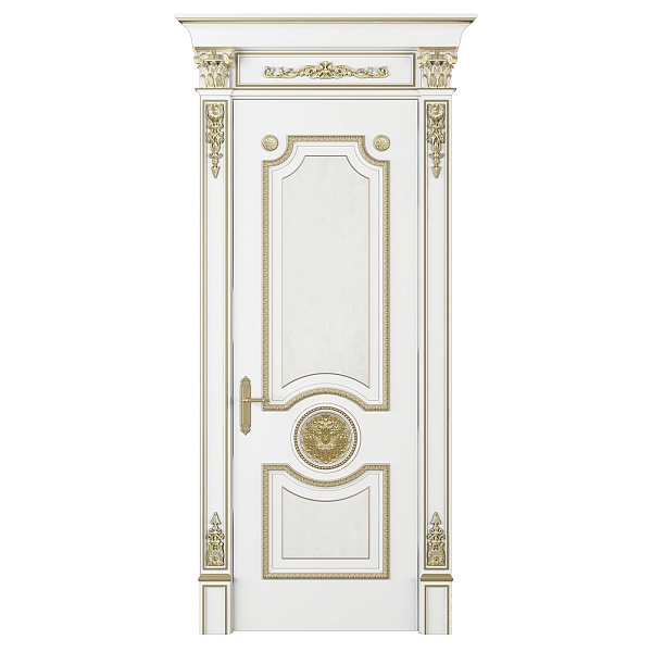 Дверной блок 102, капитель 1 (отделка эмаль, патина)