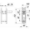 Фото дверной ручки модель DH-0433/GR NE от FUARO