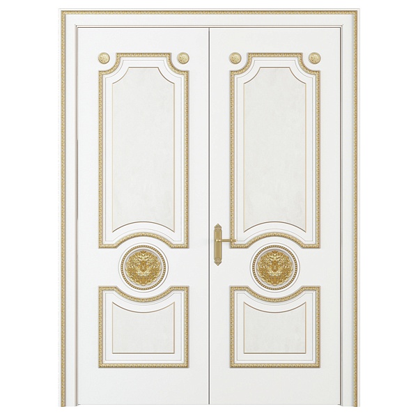 Двупольный дверной блок 102 (отделка эмаль, патина)