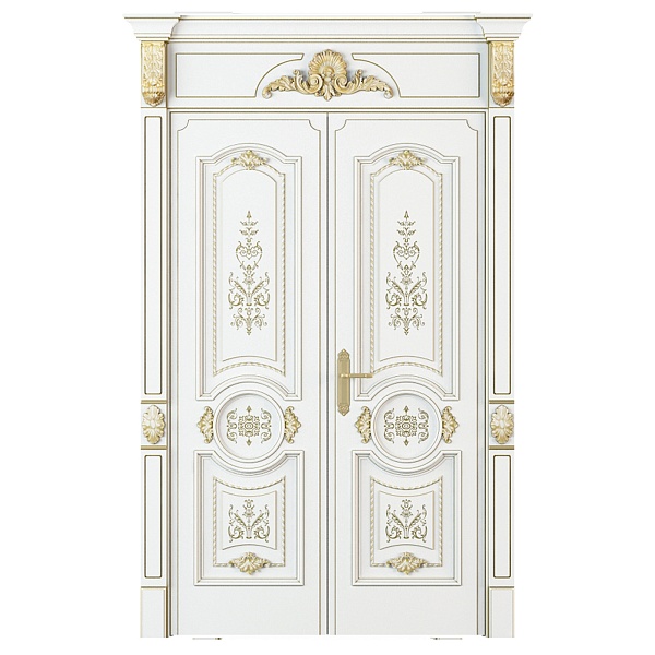 Двупольный дверной блок 006 (отделка эмаль, патина)